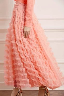 UK Needle & Thread Holding LTD Florence Ruffle Ankle Skirt