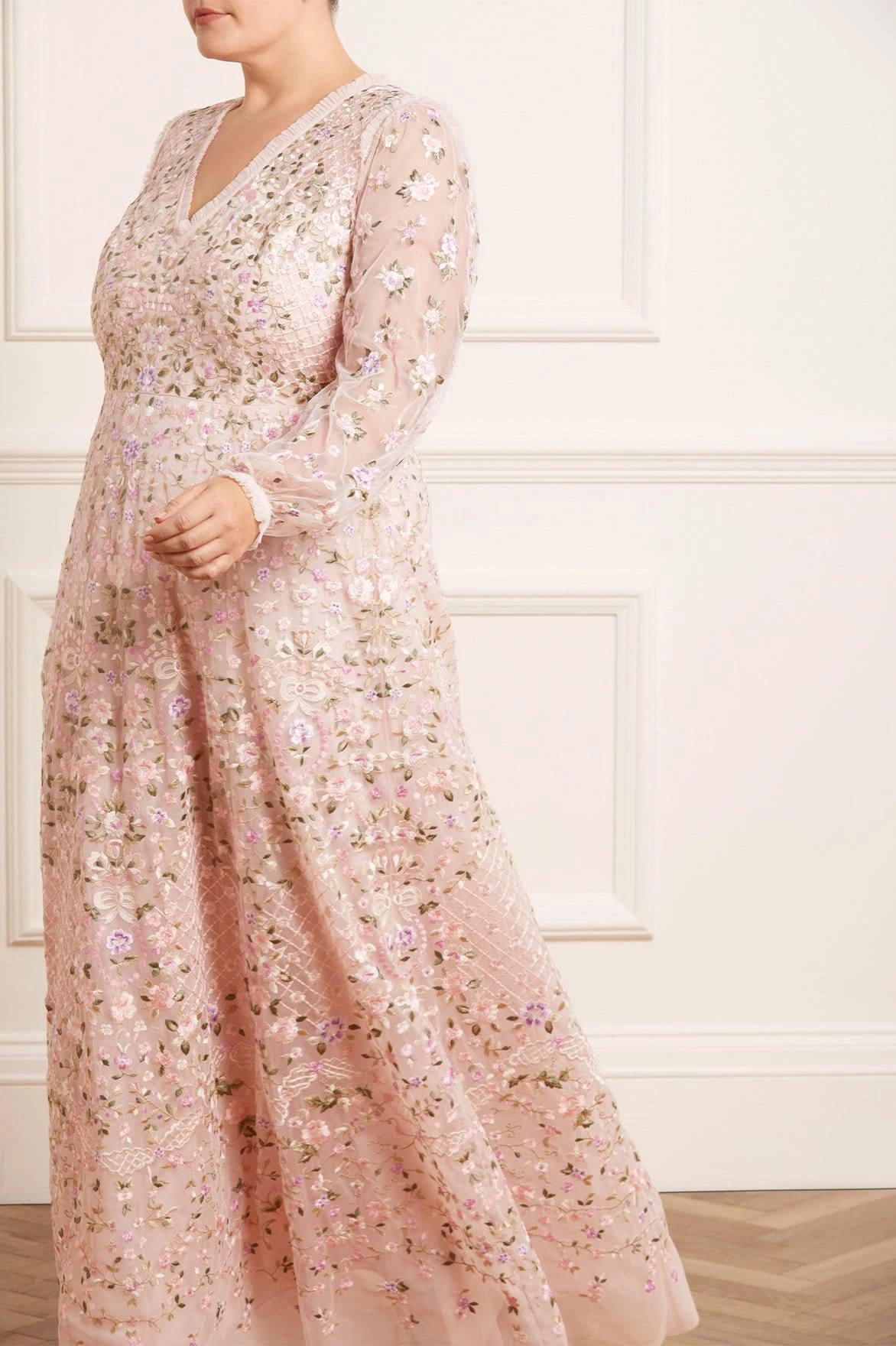 Needle & Thread Holding LTD All - Womenswear Floret V-Neck Gown 1 Needle & Thread Holding LTD All - Womenswear Floret V-Neck Gown