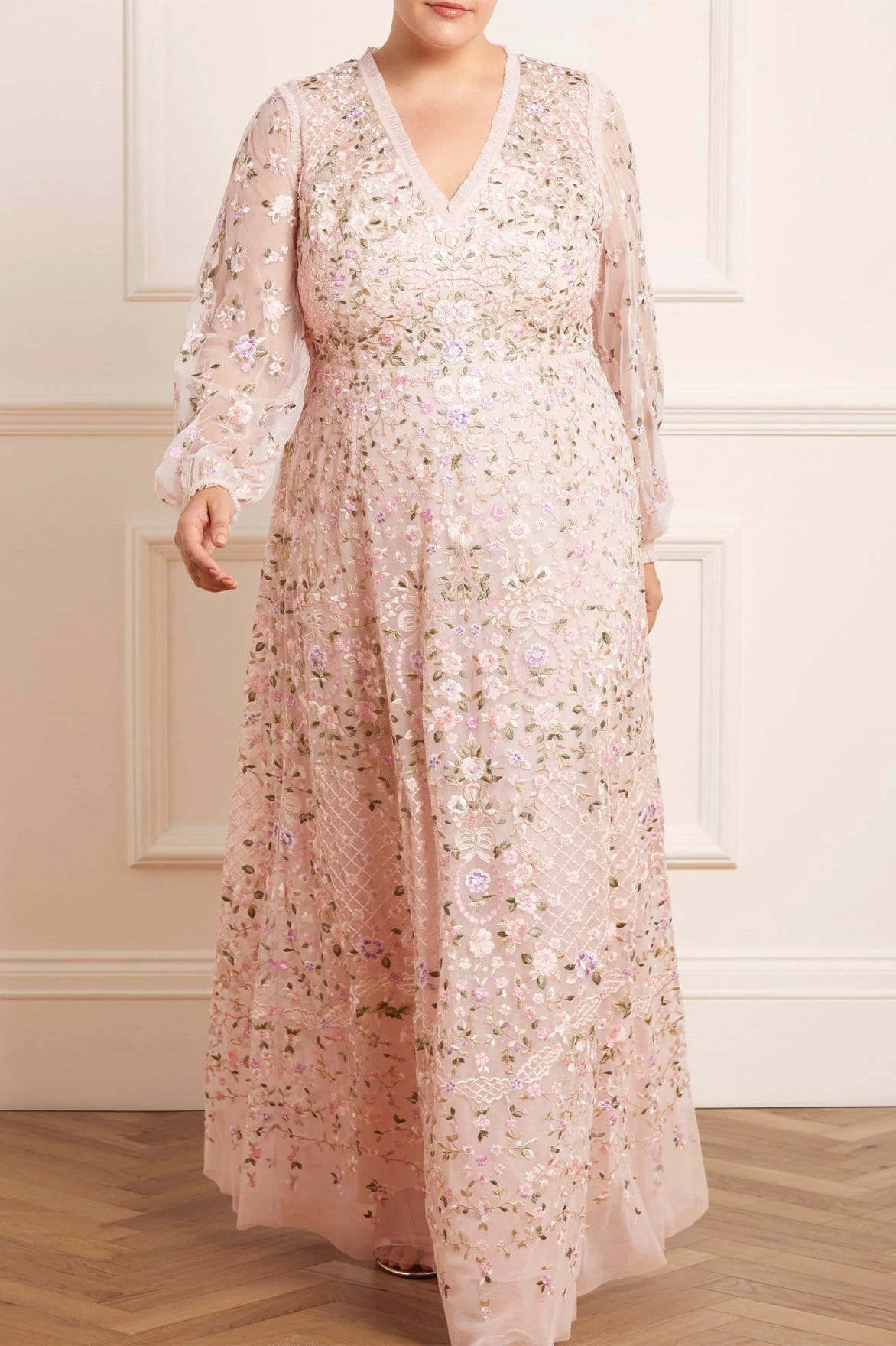 Needle & Thread Holding LTD All - Womenswear Floret V-Neck Gown 3 Needle & Thread Holding LTD All - Womenswear Floret V-Neck Gown