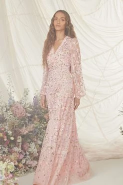 Needle & Thread Holding LTD All - Womenswear Floret V-Neck Gown 17 Needle & Thread Holding LTD All - Womenswear Floret V-Neck Gown