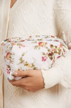 Needle & Thread Holding LTD Garland Flora Medium Quilted Makeup Bag Accessories