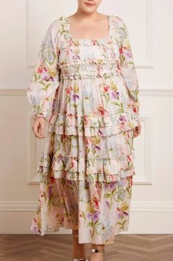 Needle & Thread Holding LTD Iris Cotton Smocked Ankle Gown All - Womenswear