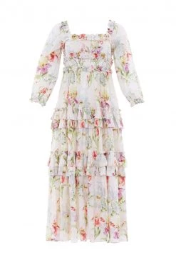 Needle & Thread Holding LTD Iris Cotton Smocked Ankle Gown All - Womenswear 16 Needle & Thread Holding LTD Iris Cotton Smocked Ankle Gown All - Womenswear