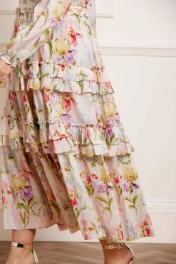 Needle & Thread Holding LTD Iris Cotton Smocked Ankle Gown All - Womenswear 12 Needle & Thread Holding LTD Iris Cotton Smocked Ankle Gown All - Womenswear