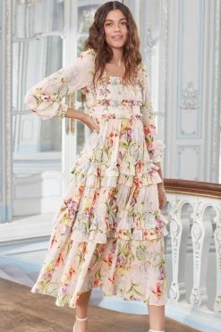 Needle & Thread Holding LTD Iris Cotton Smocked Ankle Gown All - Womenswear 17 Needle & Thread Holding LTD Iris Cotton Smocked Ankle Gown All - Womenswear