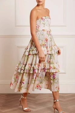 Needle & Thread Holding LTD Iris Cotton Smocked Bandeau Ballerina Dress