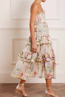 Needle & Thread Holding LTD Iris Cotton Smocked Bandeau Ballerina Dress