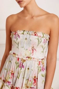 Needle & Thread Holding LTD Iris Cotton Smocked Bandeau Ballerina Dress