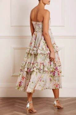 Needle & Thread Holding LTD Iris Cotton Smocked Bandeau Ballerina Dress