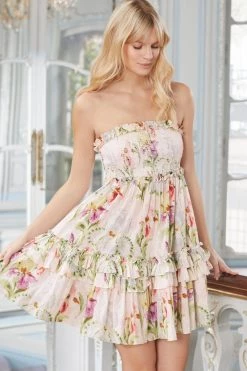 Needle & Thread Holding LTD All - Womenswear Iris Cotton Smocked Bandeau Micro Mini Dress