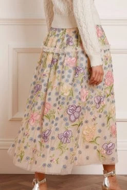 Needle & Thread Holding LTD All - Womenswear Iris Embroidered Ballerina Skirt