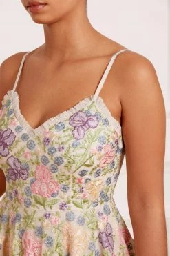 Needle & Thread Holding LTD Iris Embroidered Cami Ankle Gown