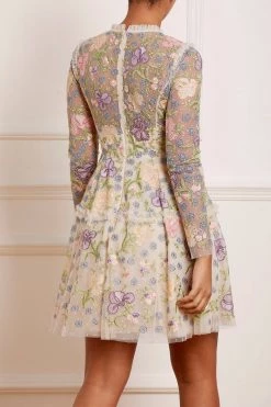 Needle & Thread Holding LTD All - Womenswear Iris Embroidered V-Neck Micro Mini Dress