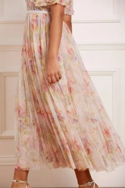 Needle & Thread Holding LTD All - Womenswear Iris Sequin Bodice Short Sleeve V-Neck Ankle Gown