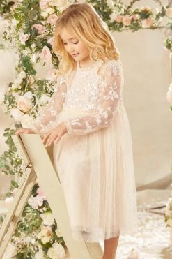 Needle & Thread Holding LTD Lilybelle Long Sleeve Kids Dress All-Kids