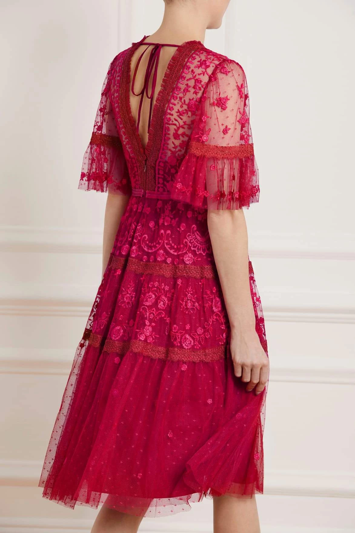 Needle & Thread Holding LTD Lottie Lace Midi Dress 8 Needle & Thread Holding LTD Lottie Lace Midi Dress