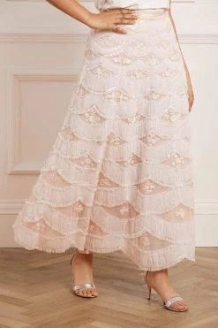 Needle & Thread Holding LTD Lunette Blossom Ankle Skirt