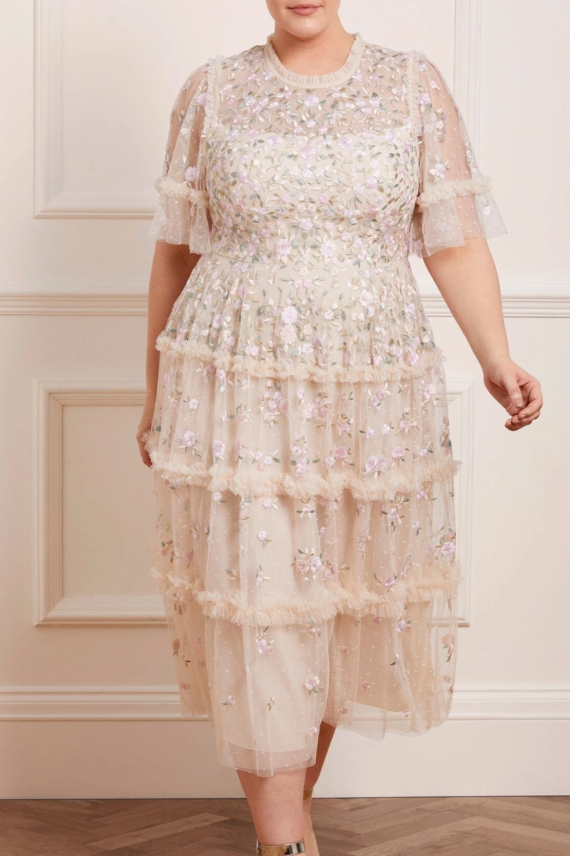 Needle & Thread Holding LTD Martha Ditsy Round Neck Ballerina Dress All - Womenswear 1 Needle & Thread Holding LTD Martha Ditsy Round Neck Ballerina Dress All - Womenswear