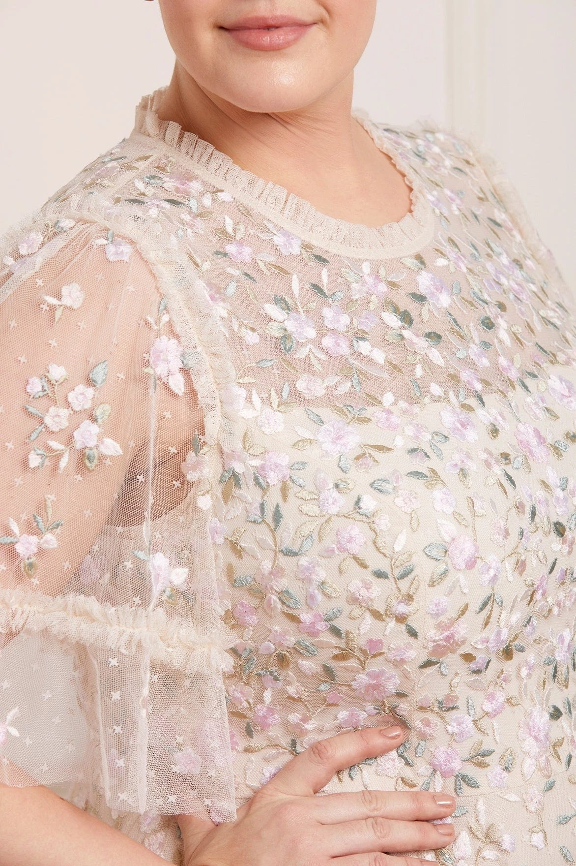 Needle & Thread Holding LTD Martha Ditsy Round Neck Ballerina Dress All - Womenswear 4 Needle & Thread Holding LTD Martha Ditsy Round Neck Ballerina Dress All - Womenswear