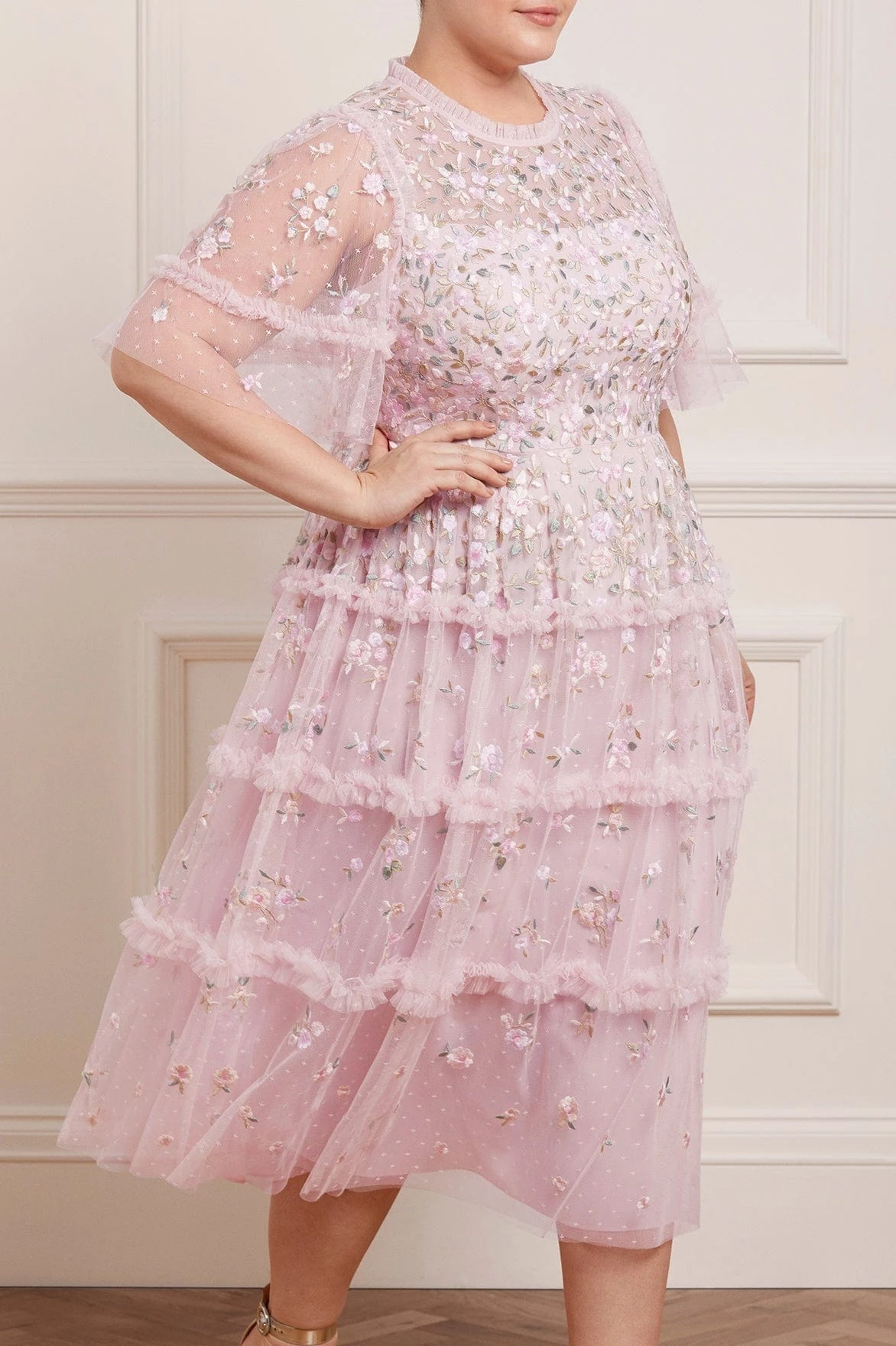 Needle & Thread Holding LTD Martha Ditsy Round Neck Ballerina Dress 3 Needle & Thread Holding LTD Martha Ditsy Round Neck Ballerina Dress