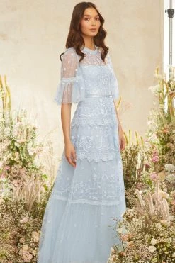 Needle & Thread Holding LTD Midsummer Lace Round Neck Gown All - Womenswear