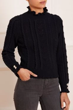 Needle & Thread Holding LTD Mixed Stitch Crochet Trim Short Jumper