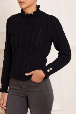 Needle & Thread Holding LTD Mixed Stitch Crochet Trim Short Jumper