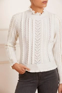 Needle & Thread Holding LTD All - Womenswear Mixed Stitch Crochet Trim Short Jumper
