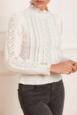 Needle & Thread Holding LTD All - Womenswear Mixed Stitch Crochet Trim Short Jumper