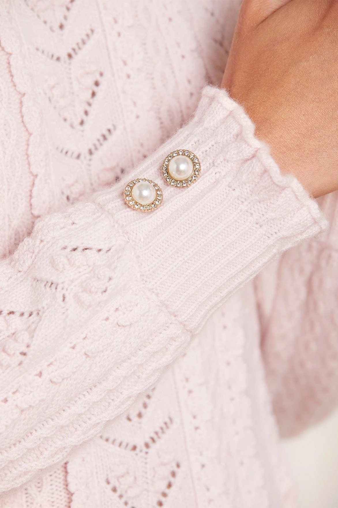 Needle & Thread Holding LTD Mixed Stitch Crochet Trim Short Jumper 6 Needle & Thread Holding LTD Mixed Stitch Crochet Trim Short Jumper