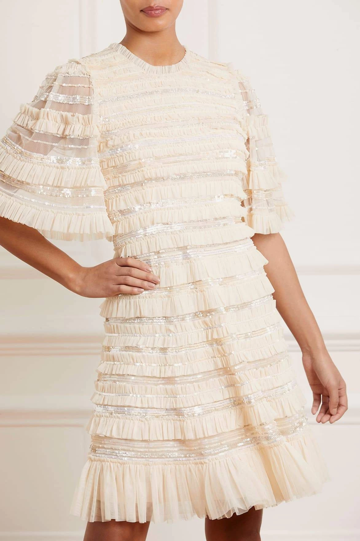 Needle & Thread Holding LTD Nancy Frill Mini Dress All - Womenswear 1 Needle & Thread Holding LTD Nancy Frill Mini Dress All - Womenswear