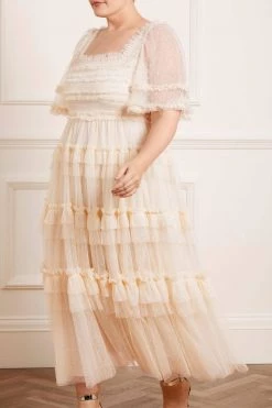 Needle & Thread Holding LTD Peaches Smocked Ankle Gown