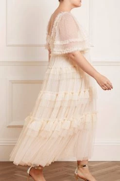 Needle & Thread Holding LTD Peaches Smocked Ankle Gown