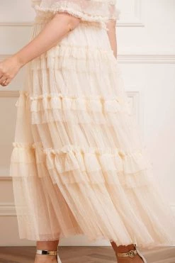 Needle & Thread Holding LTD Peaches Smocked Ankle Gown