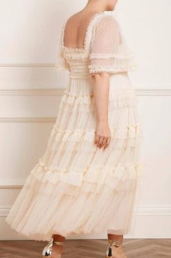 Needle & Thread Holding LTD Peaches Smocked Ankle Gown