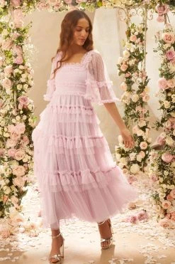 Needle & Thread Holding LTD Peaches Smocked Ankle Gown All - Womenswear