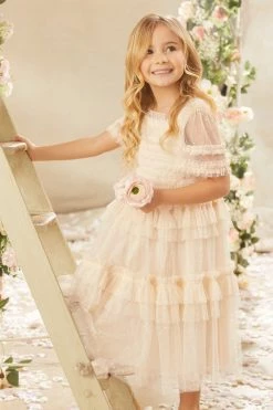 Premium Dress Store 27 Needle & Thread Holding LTD Peaches Smocked Kids Dress