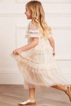 Needle & Thread Holding LTD Peaches Smocked Kids Dress 12 Needle & Thread Holding LTD Peaches Smocked Kids Dress