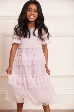 Needle & Thread Holding LTD All-Kids Peaches Smocked Kids Dress