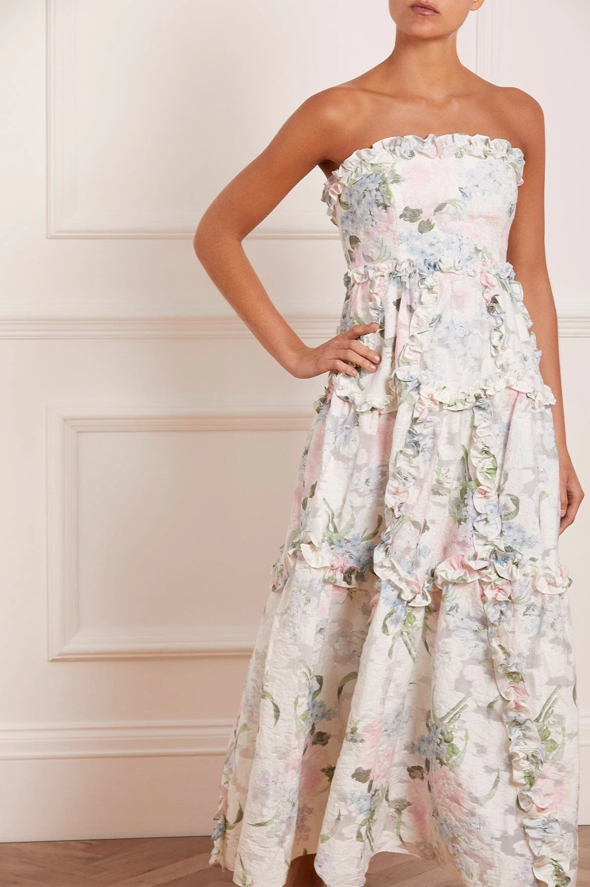 Needle & Thread Holding LTD Posy Blossom Corset Ankle Gown All - Womenswear 1 Needle & Thread Holding LTD Posy Blossom Corset Ankle Gown All - Womenswear