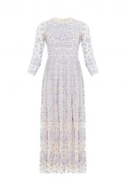 Needle & Thread Holding LTD New Arrivals Ribbon Lace Long Sleeve Ankle Gown