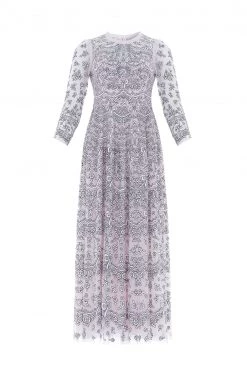 Needle & Thread Holding LTD Ribbon Lace Long Sleeve Ankle Gown New Arrivals