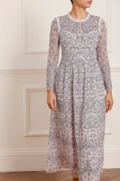 Needle & Thread Holding LTD Ribbon Lace Long Sleeve Ankle Gown New Arrivals 11 Needle & Thread Holding LTD Ribbon Lace Long Sleeve Ankle Gown New Arrivals