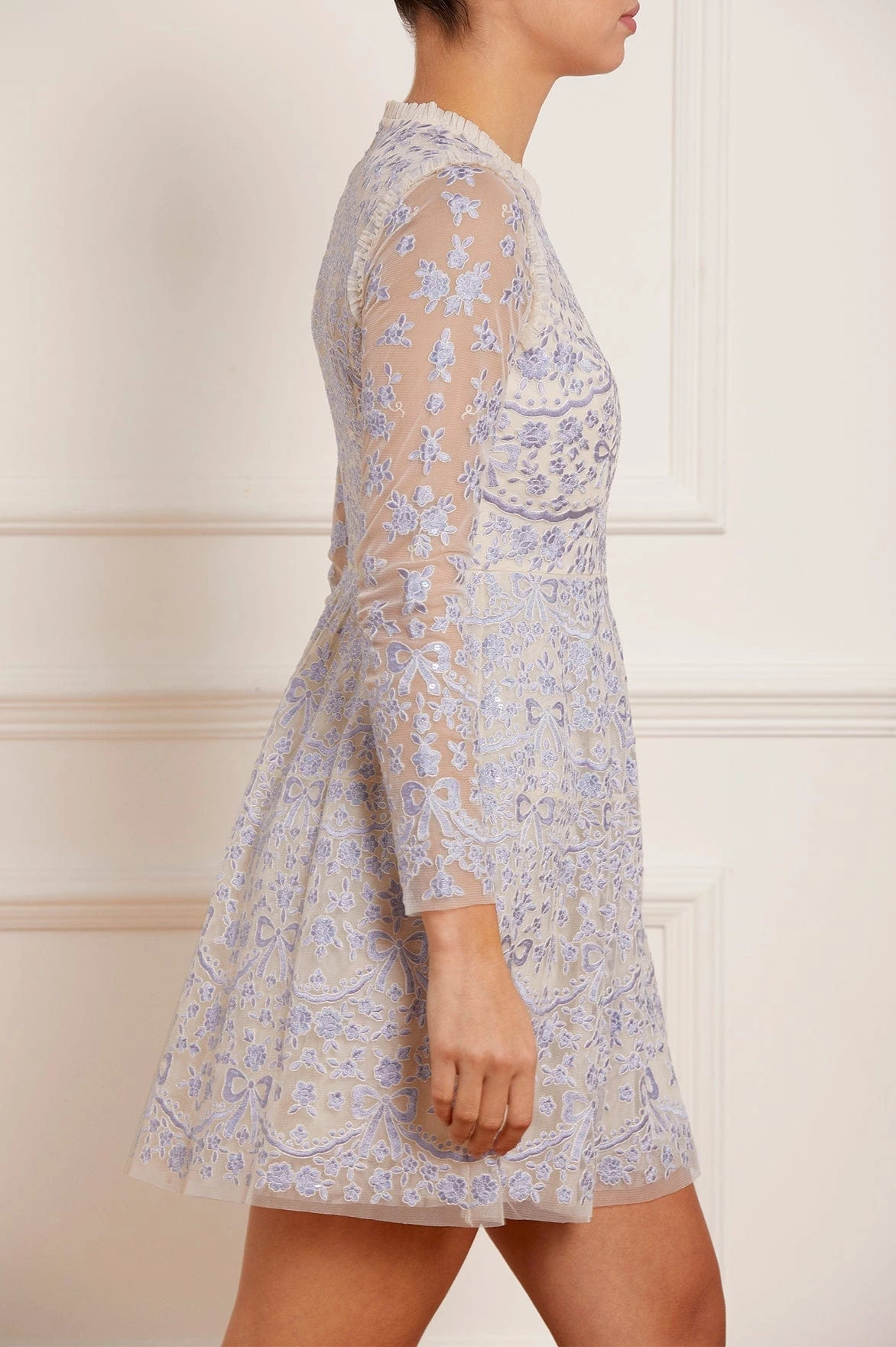 Needle & Thread Holding LTD Ribbon Lace Long Sleeve Micro Mini Dress New Arrivals 4 Needle & Thread Holding LTD Ribbon Lace Long Sleeve Micro Mini Dress New Arrivals