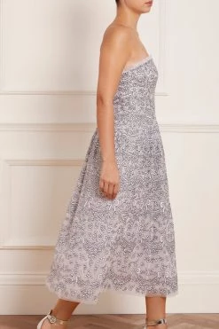 Needle & Thread Holding LTD Ribbon Lace Strapless Corset Ballerina Dress