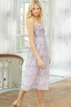 Needle & Thread Holding LTD Ribbon Lace Strapless Corset Ballerina Dress