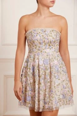 Needle & Thread Holding LTD New Arrivals Rose Dream Strapless Corset Micro Mini Dress