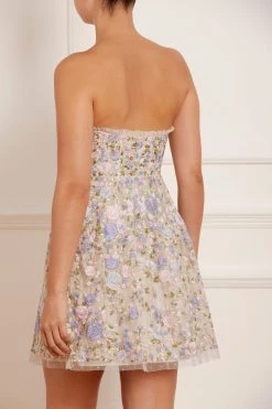 Needle & Thread Holding LTD New Arrivals Rose Dream Strapless Corset Micro Mini Dress