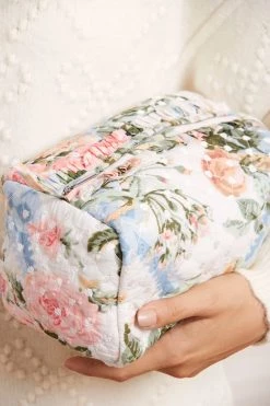 Needle & Thread Holding LTD Rose Garden Medium Quilted Makeup Bag