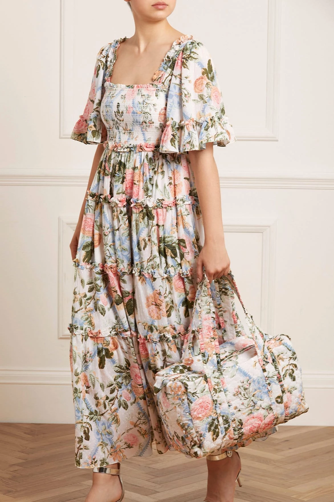 Needle & Thread Holding LTD Accessories Rose Garden Quilted Shoulder Bag 5 Needle & Thread Holding LTD Accessories Rose Garden Quilted Shoulder Bag